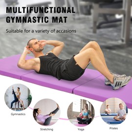 Yoga Mat Thick 2 inch Workout Mat Gym Mat Flooring for Home Gym Exercise Mats for Home, Workout Gymnastics Tumbling Mat Pilates Mat Foam Mat Dance Equipment Foldable Play Mat for Kids and Adults