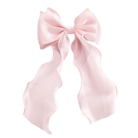1 Pcs Pink Hair Bow, Elegant Hair Bows for Thick or Thin Hairs, Lightweight and Comfortable, Mesh Bow Clips Large Clip for Women Valentine's Day or Everyday Wear