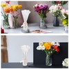 Púas florales de plástico con forma de tenedor transparente para