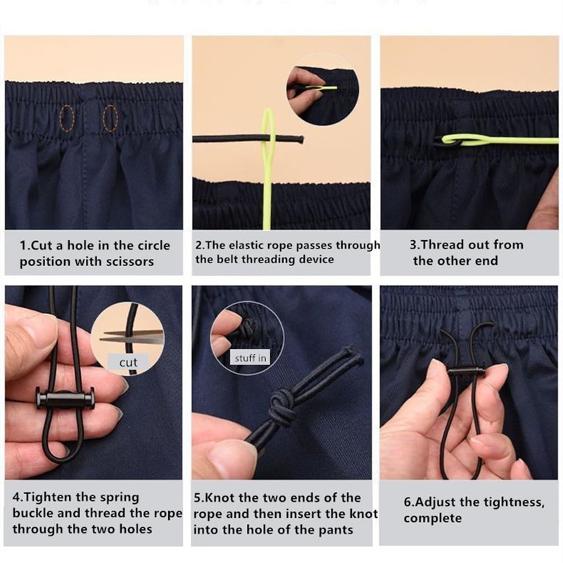 2 Sets 1.2M Strong Elastic Band Sweatpants Waist Drawstring Strap