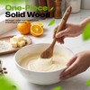 AIUHI Wooden Salad Spoon Fork, 2-in-1 Teak Wood Cooking Utensil,