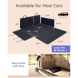 NOBLE DUCK SUV Cargo Liner Waterproof Scratch-Resistant for Dogs Pet Trunk Mat with Non-Slip Bumper Flap Protector Heavy-Duty Cover for Sedans SUV