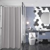 AmazerBath Grey Shower Curtain Waffle Textured, Small Stall Shower Curtain