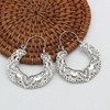 Unbranded Elegant Silver Plated Hoop Earrings Hollow Pattern Heart Shape