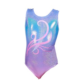 Aosva 5 in 1 Gymnastics Leotards for Toddler Girls One-piece Sparkle Blue Red Dancing Athletic Leotards Shorts Set 3-4Years