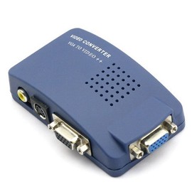 Parishop VIDEO CONVERTER VGA to RCA Scan Converter for PC to TV