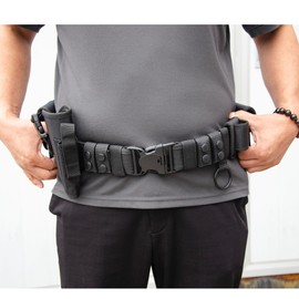 ZGJINLONG 10 in 1 Duty Belt Rig police Molded Pouches Kit Tactical Utility Security Guard Belt Modular Law Enforcement Military Equipment Belt 4 pack Belt Keeper