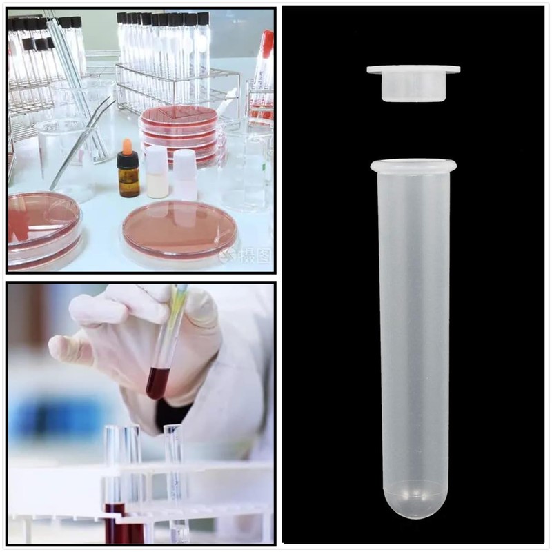 HUAZIZ 20pcs 20ml Plastic Centrifuge Tubes, Polypropylene Graduated Microcentrifuge Tubes,