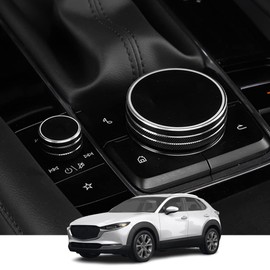 Kakash Mazda3 Aluminum Alloy Multimedia Control Panel Decorative Frame Cover Trim Mazda3/CX-30 Interior Custom Parts Accessories Scratch Resistant Dustproof Easy Installation Vehicle Specific Design 2