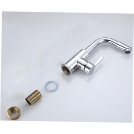 Operitacx Drehbarer Wasserhahn Rotation Einloch Mischbatterie für Badezimmer Waschbecken Warm Kaltwasser Mischarmatur aus Langlebigem Material Tropffreie Keramikkartusche Leicht zu Reinigen