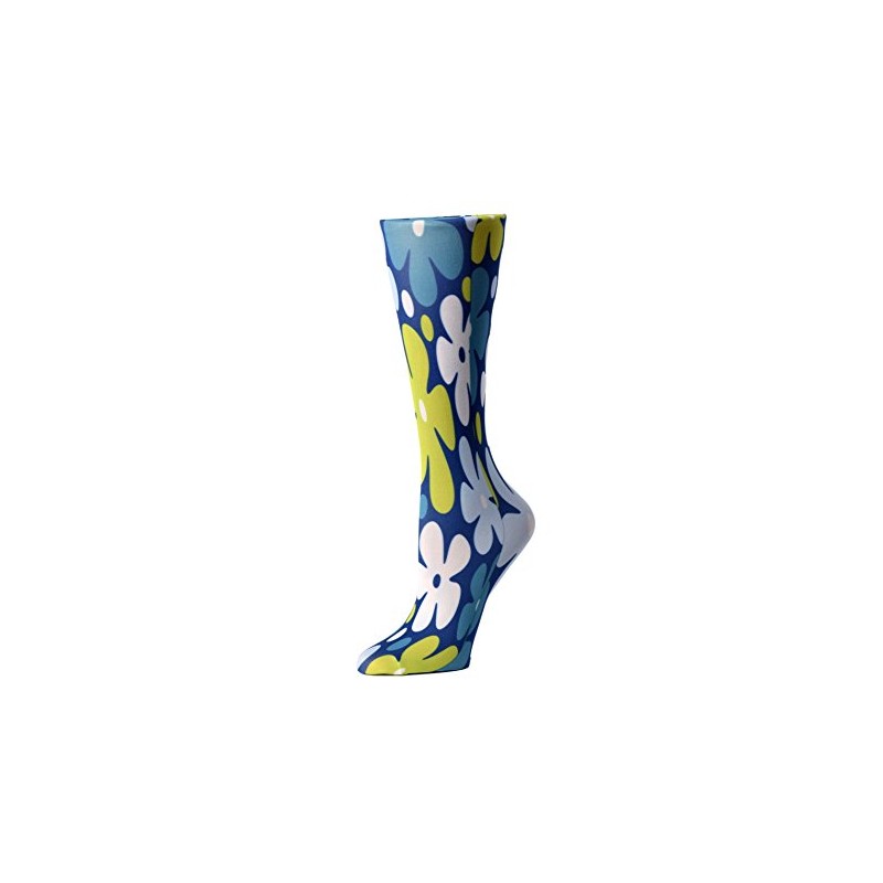Cutieful Knit Therapeutic 10-18 mmHg Graduated Compression Socks (Dark Flower