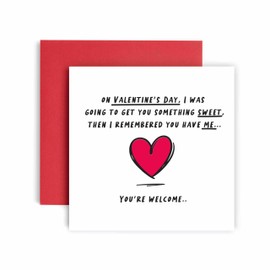 Huxters Valentines Cards for Women and Her – Something Sweet Valentines for him Men - Husband Wife Girlfiend Boyfriend Valentines 14.8cm