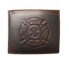 Fire Fighter Embossed Bifold Wallet - Crazy Horse Leather