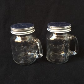 Mason Craft & More 2pc Mason Glass Jar Salt and Pepper Shakers Set H-210