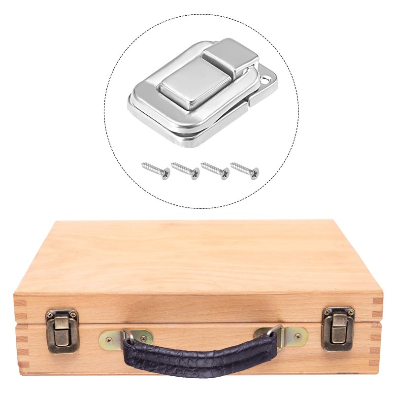 METALLIXITY Toggle Catch Lock (48mm x 32mm), Iron Hasp Latches
