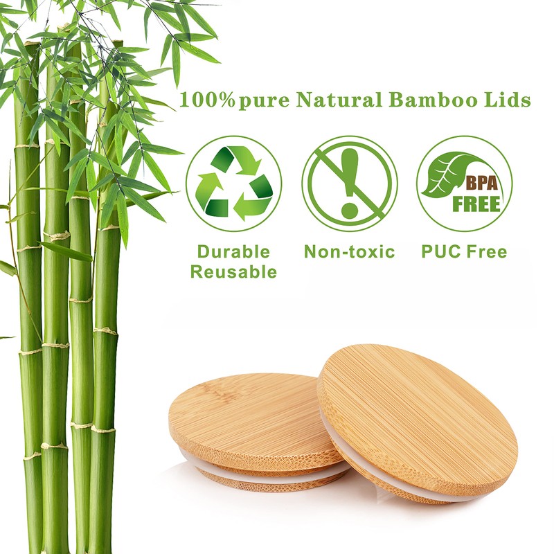 Oui Yogurt Jar Lids, Oui Yogurt Bamboo Jar Lids Set,