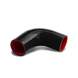 Auto Dynasty Auto Dynasty 1.5 inches 90 Degree Elbow Turbo/Intercooler/Intake Piping Coupler Silicone Hose (Black & Red)