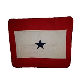 One Blue Star Service Banner Flag 4ft x 6ft Cotton Woven Throw Blanket Super Comfy