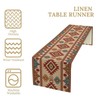 Retro Aztec Table Runner Western Native American Tribal Art Printed