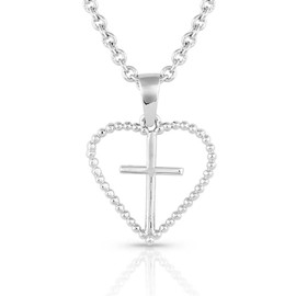 Montana Silversmiths Western Lifestyle Women's Heart Necklace (Faith Within)