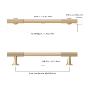 KNOKLOCK 10 Pack 5 Inch(128mm) Kitchen Cabinet Handles Champagne Bronze Cabinet Pulls Champagne Gold Kitchen Cabinet Hardware Drawer Pulls for Cupboard Wardrobe