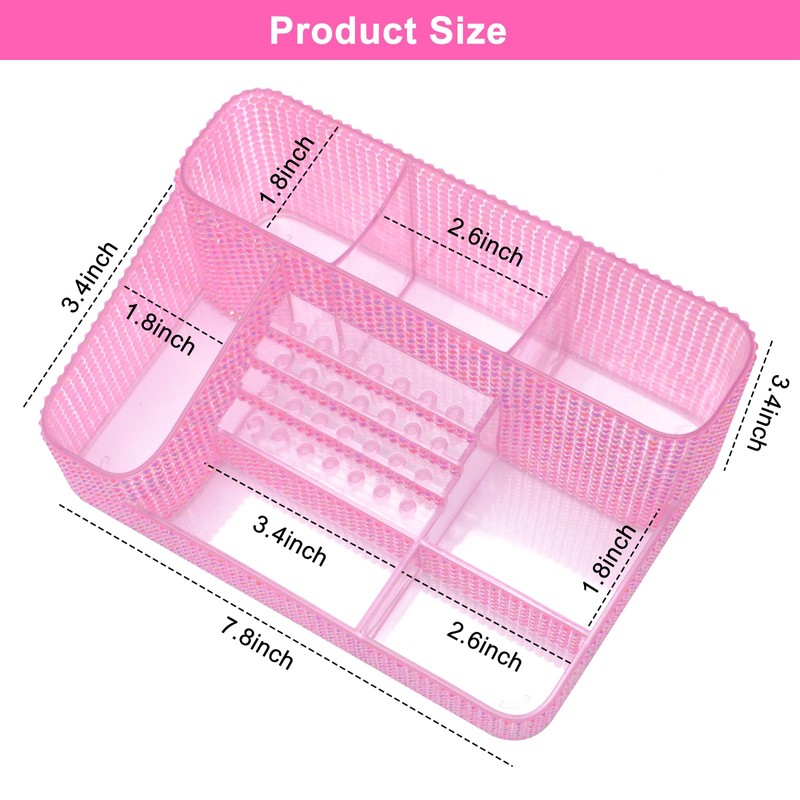 ANRUI Nail Drill Bit Holder, 28 Holes Plastic Nail Drill