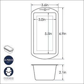 Nordic Ware Natural Aluminum Mini Loaf Pan, 8 pack