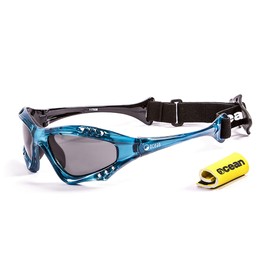 Ocean OCN-11700-6 Floating Sunglasses, Goggle Shape, UV Protection, Impact Resistant Coated Lens, Recycled Material, Blue (Polarized Smoke Lenses)