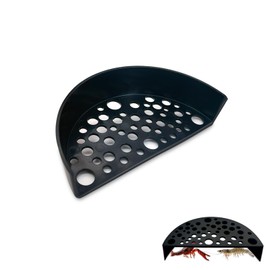 LuckyOpt Aquarium with Shrimp Skin, Shrimp Cave with Holes, Aquarium with Shrimp Hideout, Fish Tank, Shrimp Tank, Breeding Container (Black, 1)