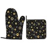 Lukbfall Cute Dogs Animal Paws Oven Mitts and Pot Holders