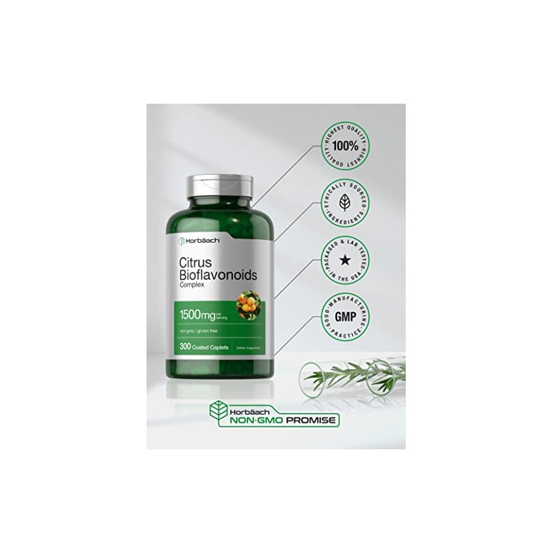 HORBÄACH - Bioflavonoides Cítricos 1500 mg, 300 Cápsulas – Complemento