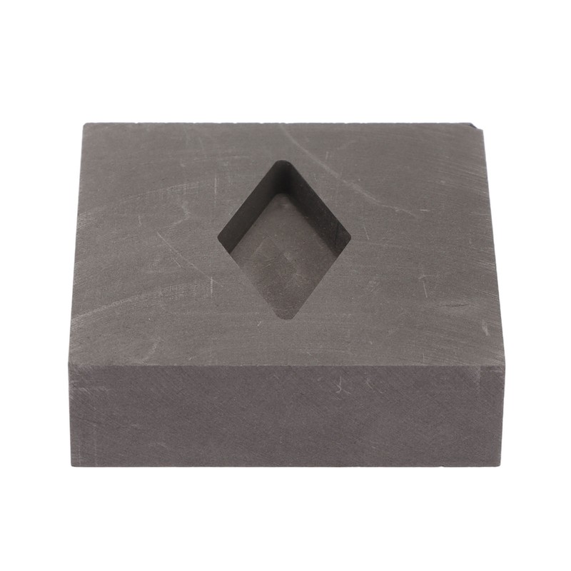 Graphite Crucible Rhombus Shape Metal Refining Scrap Melting Ingot 50