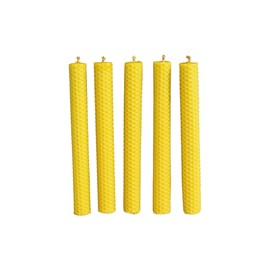 Velas de miel delgadas, velas de miel, velas de miel para rituales de prosperidad y abundancia. 20cm de alto x 2cm de ancho. (6 piezas)