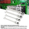 Flex Head Ratcheting Combination Wrench Set Chrome Vanadium Steel Quick