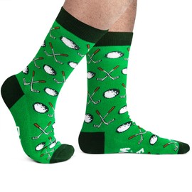 Lavley Funny Socks for Outdoor Activities Lovers and More - Novelty Gifts for Men, Women, and Teens (US, Alpha, One Size, Regular, Regular, Born to Golf)