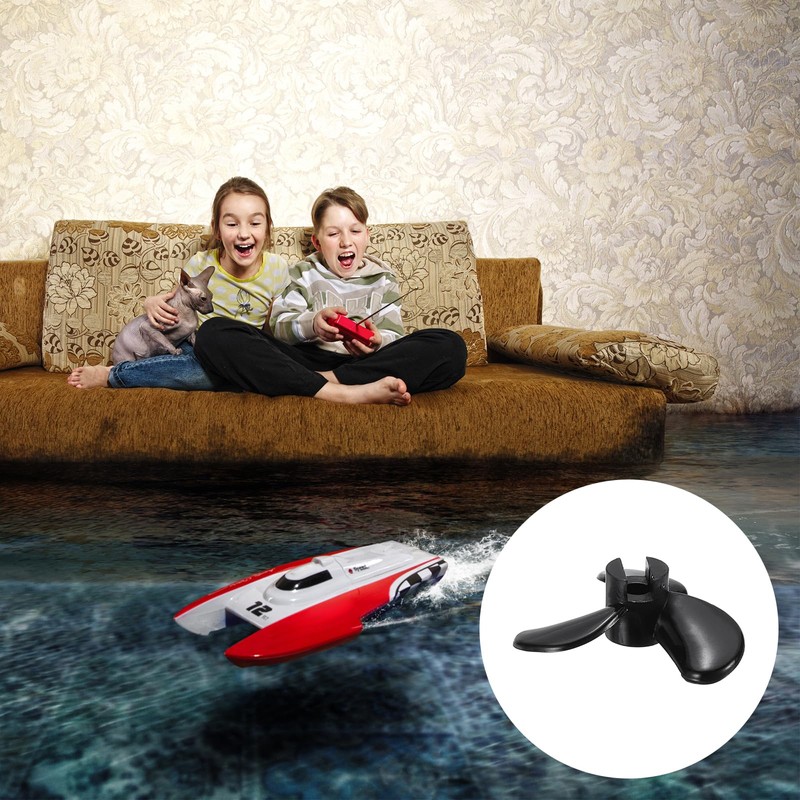 sourcing map 2Set RC Boat Propeller, 3 Blades Propellers 4mm