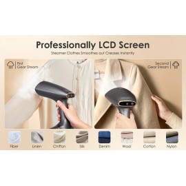Unbranded Powerful Garment Steamer For Clothes 1800W Portable Steamer 2 Steam Setting MLQN