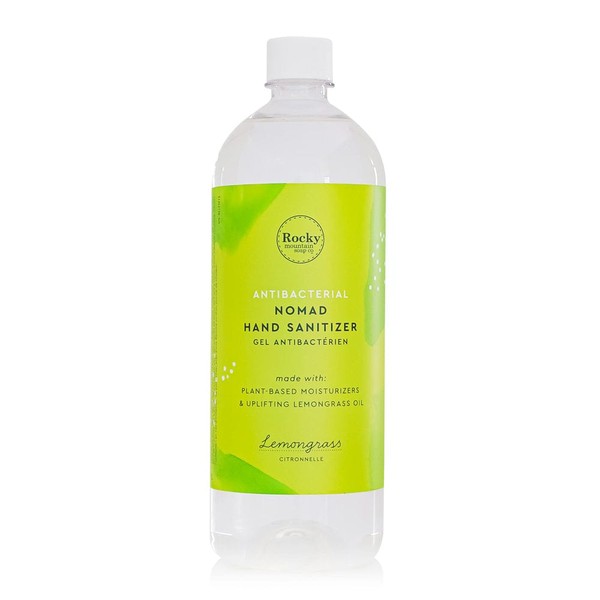 Rocky Mountain Soap Company Nomad Hand Sanitizer Lemongrass, 1 litre
