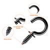 100-Piece Multifunctional Black Screw Hook Set, Mini Screw Hooks for