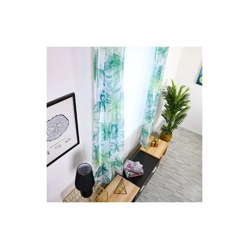Trees Sheer Curtain Window Durable Creative Voile Drape Vala