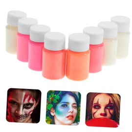 Operitacx Non-Toxic Glow-in-The- Paint 8pcs Creamy Quick-Drying for Special Events Festivals Boys and Girls' Parties