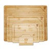 Bamboo Cutting Board Set for Kitchen Meal Prep & Serving,