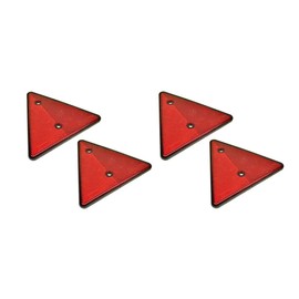 ASC Red Triangle Reflector Screw Fit suits Trailer Caravan Gatepost MP16B - Set of 4
