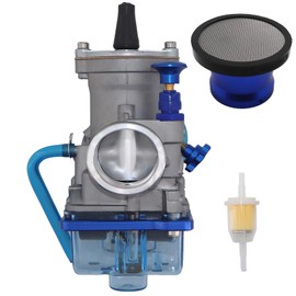 YJGZSVK PWK32 Carburetor For Suzuki RM65 RM80 RM85 Kawasaki KX80 KX100 KX125 Honda CR80 CR80R CR85R CR125 Yamaha DT100 DT125 DT175 YZ80 YZ85 YZ100 YZ125 YZ175 Air Filter（Blue）