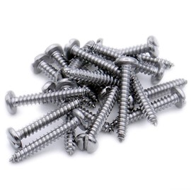 No.14 x 0.625 (6.3mm x 16mm) Slot Pan Self-Tapping Screw - Stainless Steel (A2) (Pack of 20)