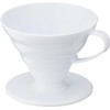 Hario VD-02W 1-Piece Plastic Coffee Plastic Dripper, White