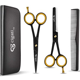 Cigati Hairdressing Scissors | 6.5 Inch Hair Scissors Thinning Scissors Set | Stainless Steel Razor Edge Blades | Barber Hair Cutting Professional