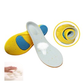 Yosoo - Plantilla deportiva de gel para hombre, para aliviar el dolor, Plantillas para hombre Plantillas memory foam longitud 29 cm, talla 8-10 de EE. UU, Amarillo, US