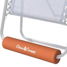 Clever Camper Company Original Zero Gravity Chair Cushion for Foot Rest: Folding Antigravity Recliners, Outdoor and Lawn Loungers, Footrest Padding (Burnt Orange, Standard)