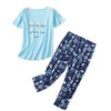 GTLY Womens Plus Size Pajama Sets Summer Cotton Sleepwear Tops